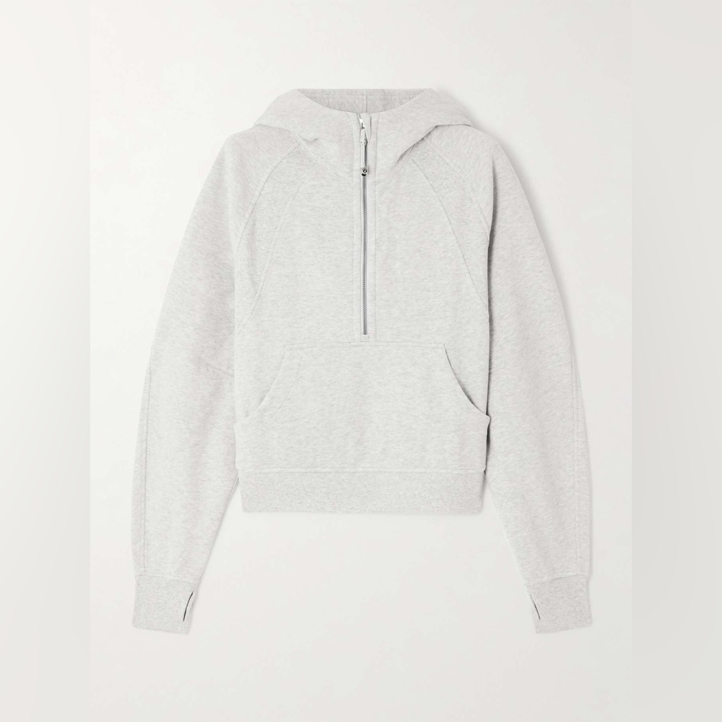 Lululumon Scuba Oversized Cotton Blend Jersey Hoodie Gray Size Xs/Small Used